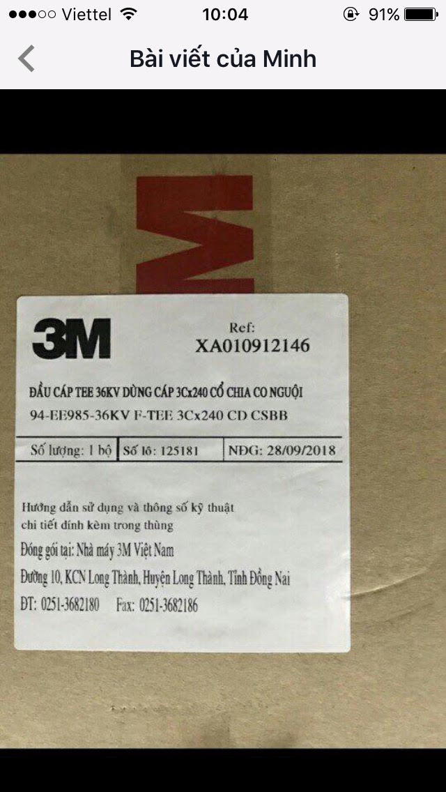 Đầu cáp ngầm trung thế 3M