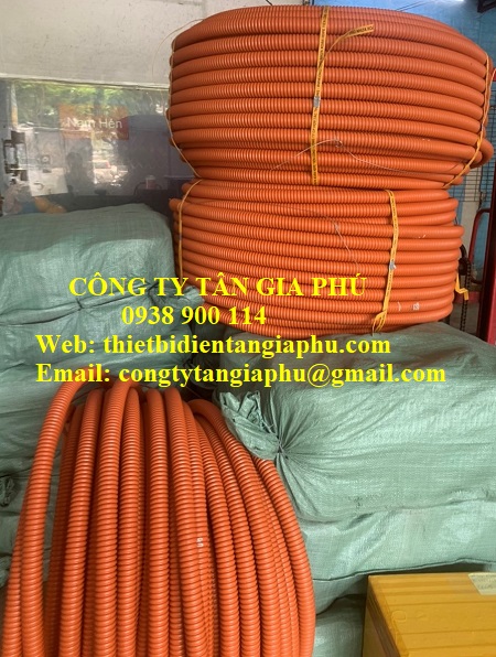 Ống xoắn cam luồn dây điện