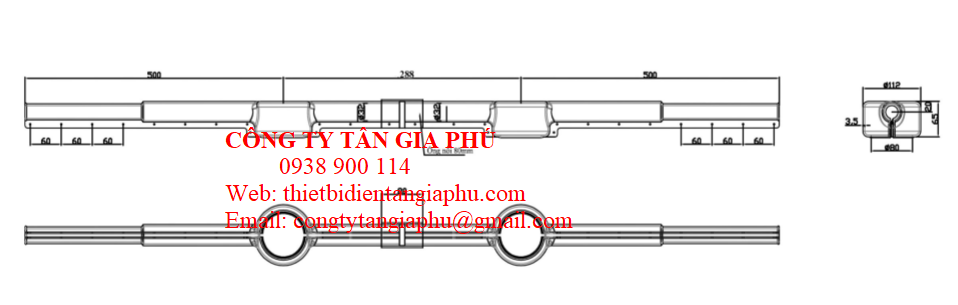 Nắp che sứ đứng thẳng đôi