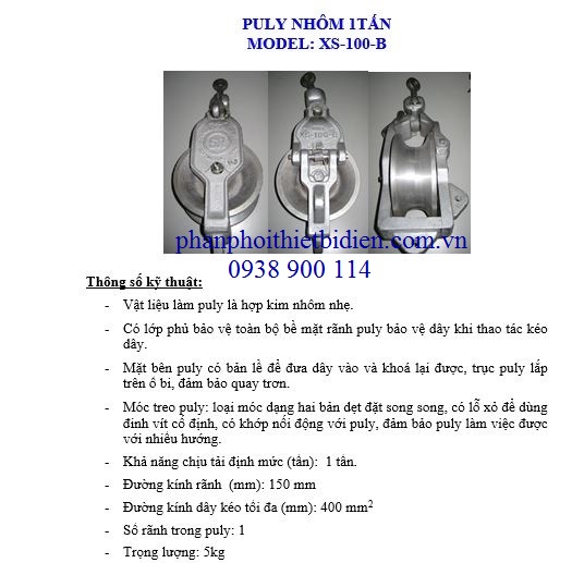 Puly nhôm 1 tấn