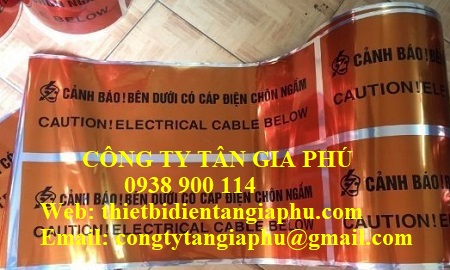 Băng cảnh báo cáp điện lực song ngữ