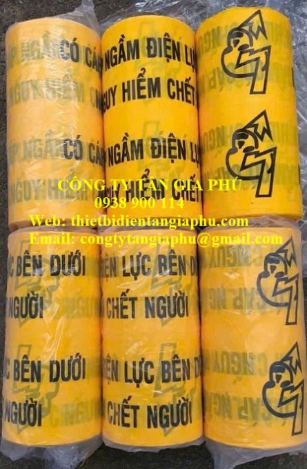 Băng báo hiệu cáp điện lực ngầm bên dưới