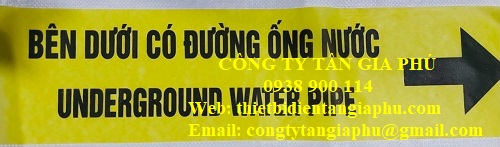 băng cảnh báo đường ống cấp nước