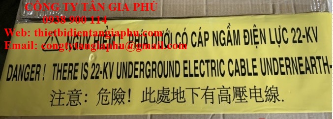 Băng cảnh báo cáp điện song ngữ