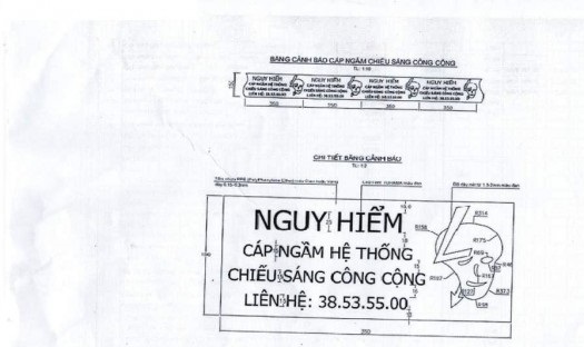 Băng cảnh báo cáp ngầm chiếu sáng công cộng
