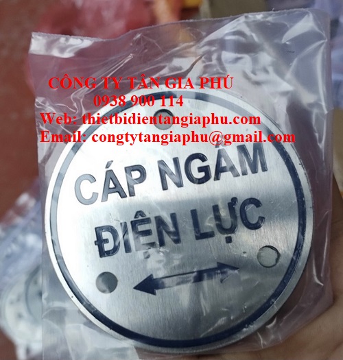 Cọc mốc cảnh báo điện lực inox