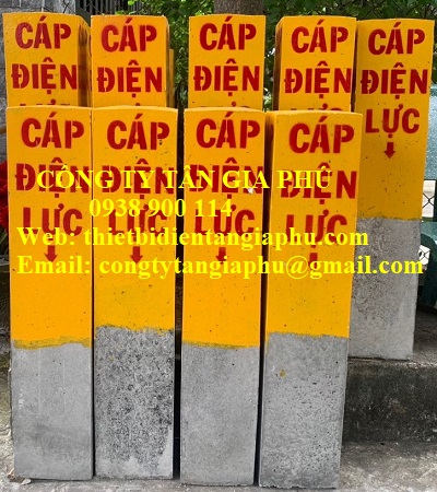 cọc cảnh báo cáp điện lực có sứ