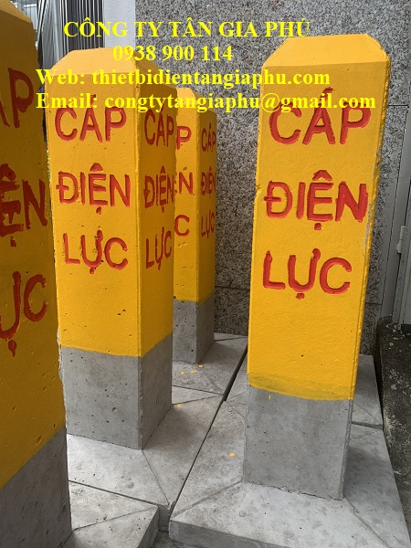 Mốc cảnh báo cáp điện bằng bê tông