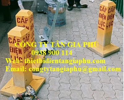 cọc cảnh báo cáp ngầm bằng bê tông