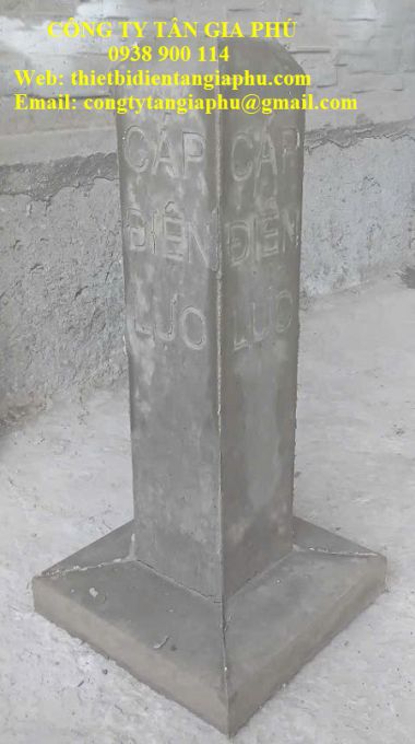 Cọc cảnh báo cáp ngầm điện lực bằng bê tông