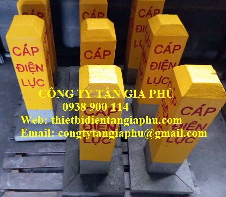cọc mốc bê tông cảnh báo cáp điện lực