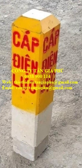 cọc cảnh báo cáp bằng bê tông