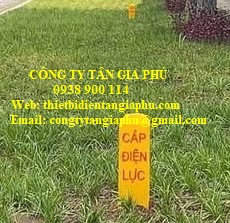 Cọc cảnh báo cáp điện bằng bê tông