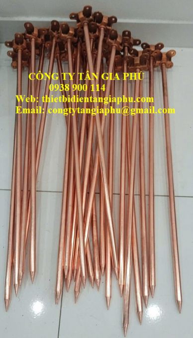 Cọc tiếp địa mạ đồng chân đế