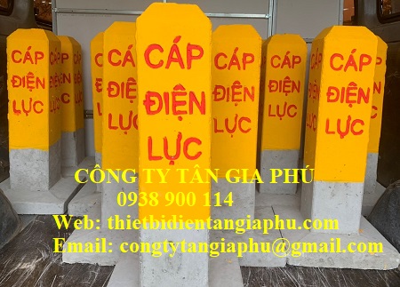 Cọc mốc báo cáp điện lực bê tông