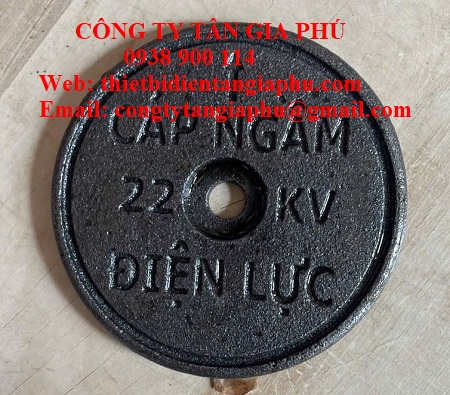 Mốc báo cáp 22KV bằng gang