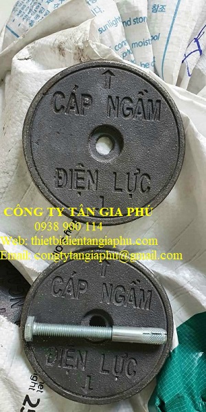 mốc cảnh báo cáp bằng gang