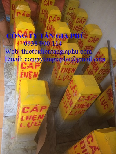 cọc bê tông cảnh báo cáp điện lực